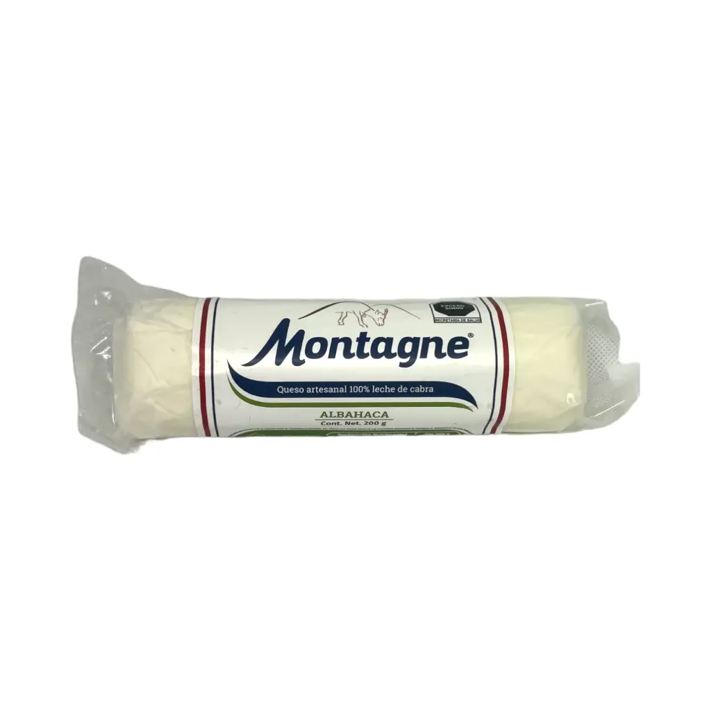 Queso de cabra con albahaca 200gr MONTAGNE