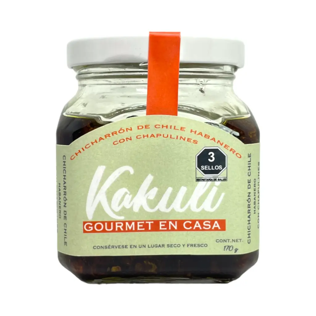 [7503039320017] Chicharrón con habanero y chapulín 170gr KAKULI