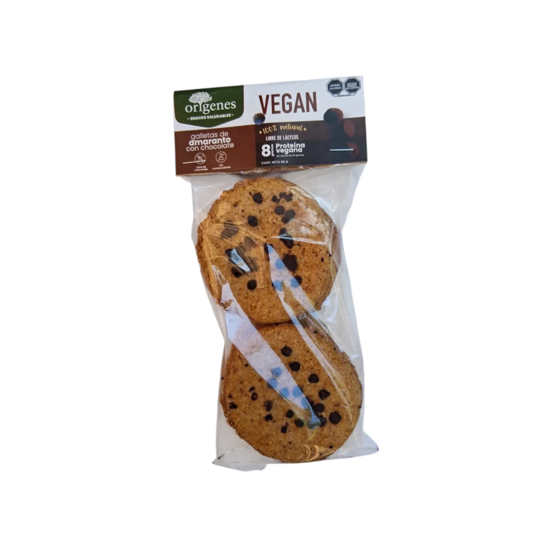 Galleta de amaranto con chispas de chocolate 95gr ORIGENES