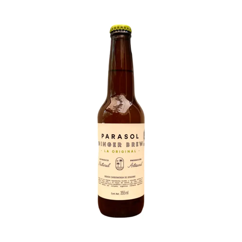 Bebida carbonatada de jengibre Ginger Brew 355ml PARASOL