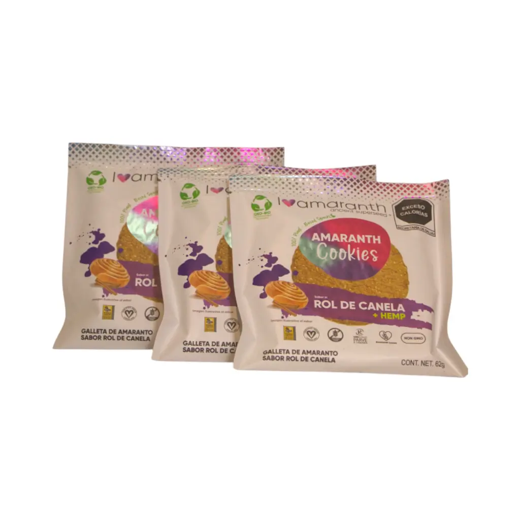 Galleta sabor rol de canela y hemp 62gr IAMARANTH