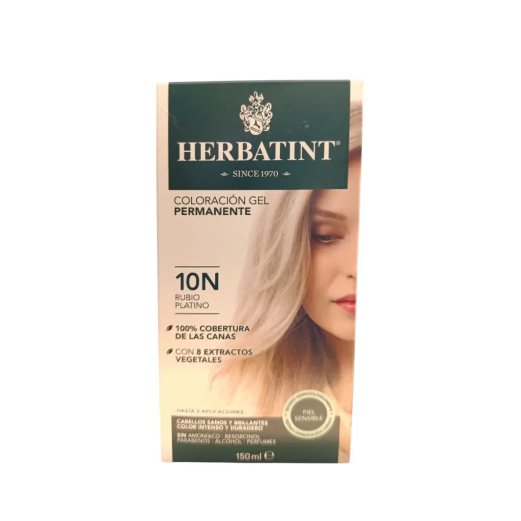 Tinte herbal rubio platino 10N 170ml HERBATINT