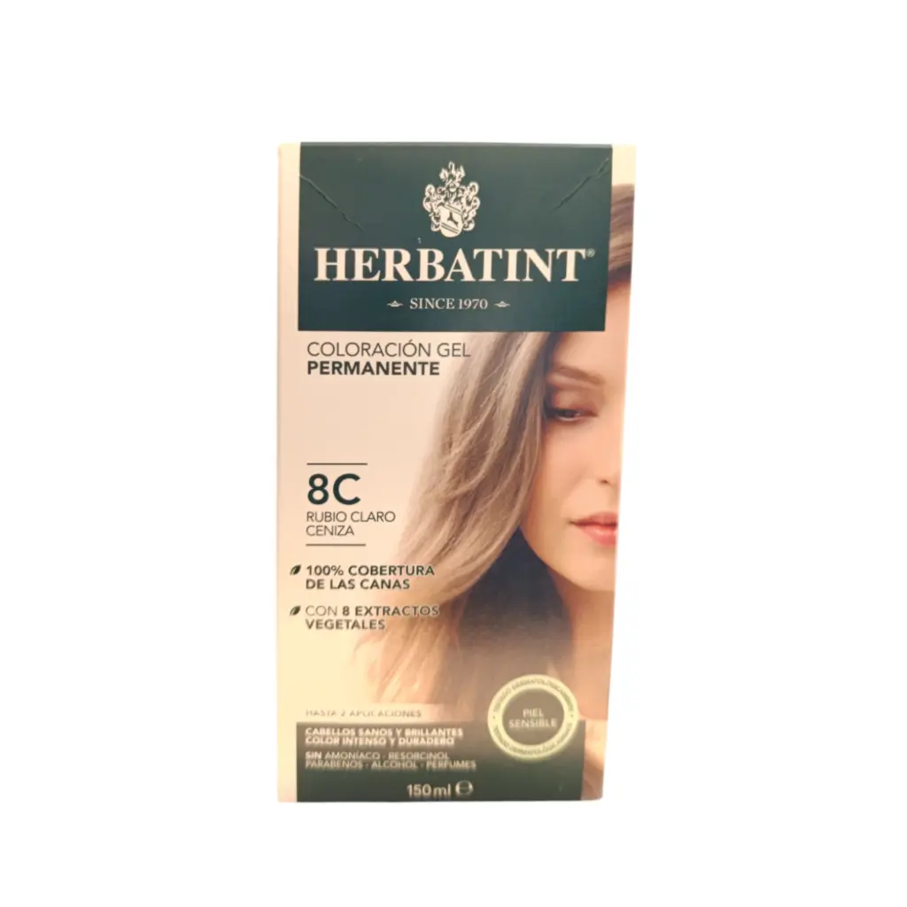 Tinte herbal rubio claro cenizo 8C 170ml HERBATINT