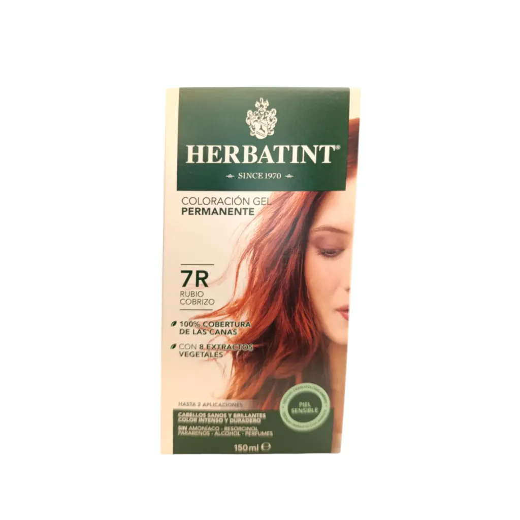 Tinte herbal rubio cobrizo 7R 170ml HERBATINT
