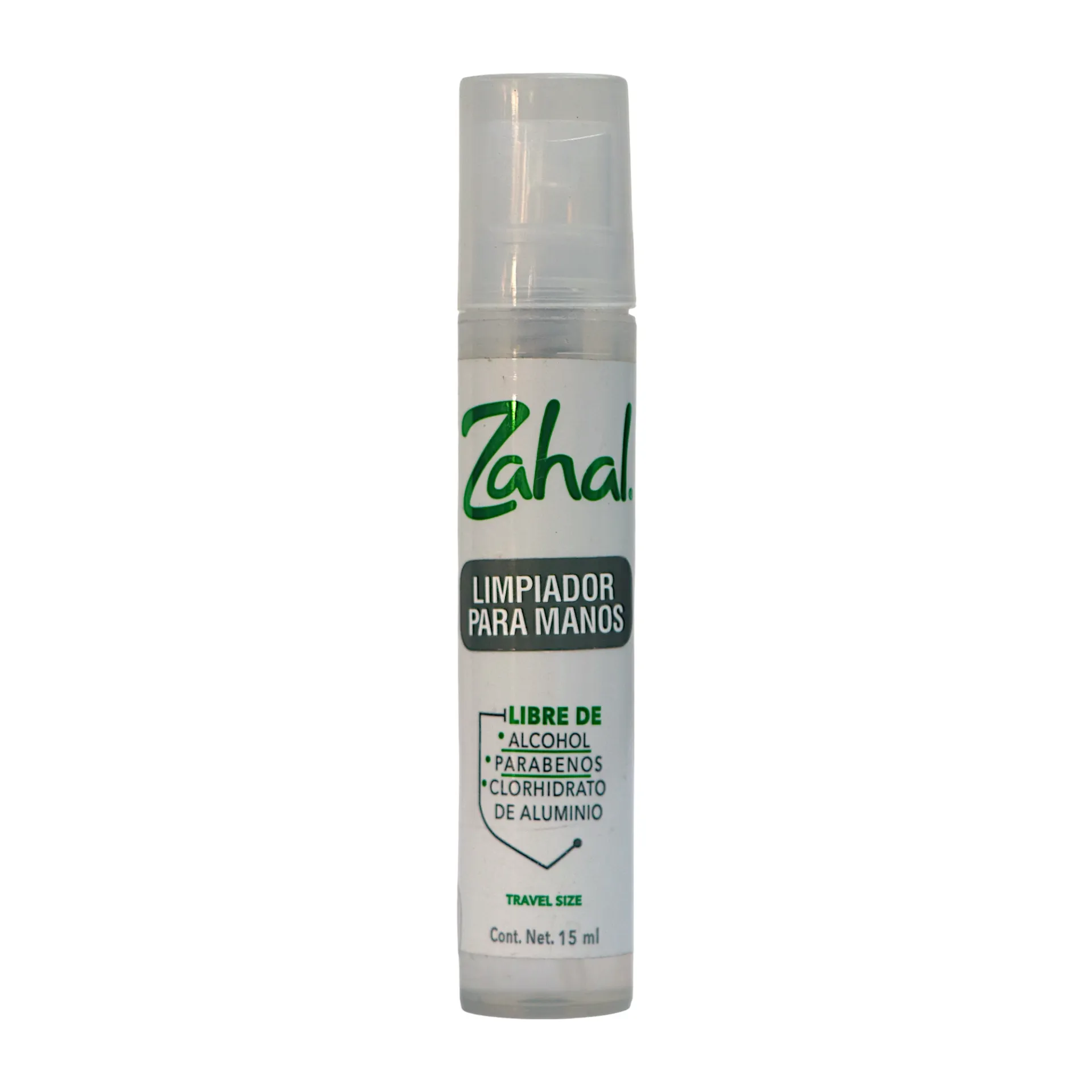[7502278830394] Spray limpiador para manos de bolsillo 15ml ZAHAL