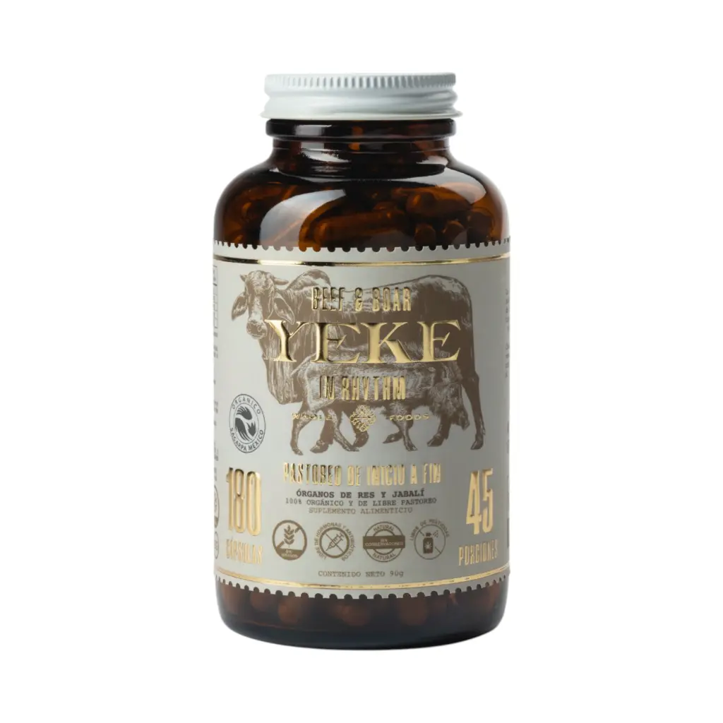 Órganos de res y jabalí en cápsulas 180pz YEKE IN RHYTM