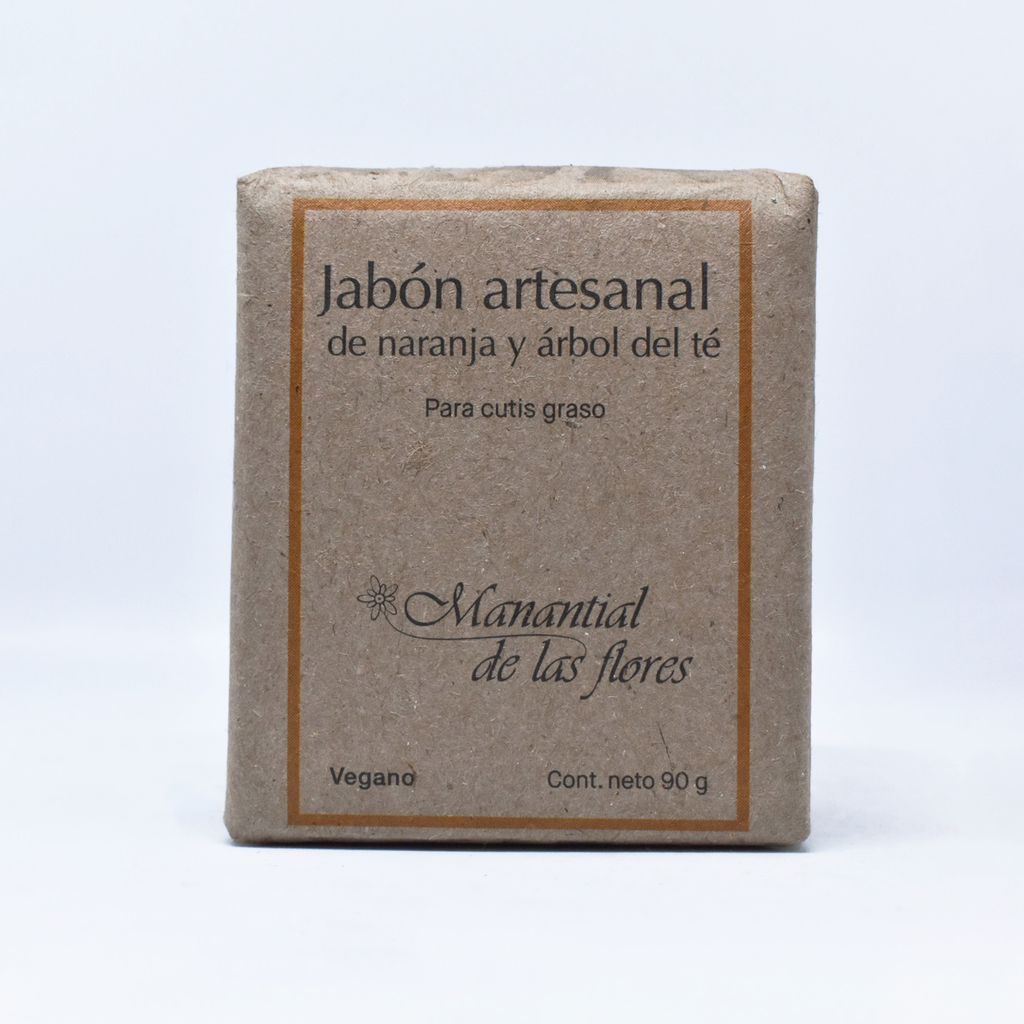 Jabón con naranja y árbol de té 90gr MANANTIAL DE LAS FLORES
