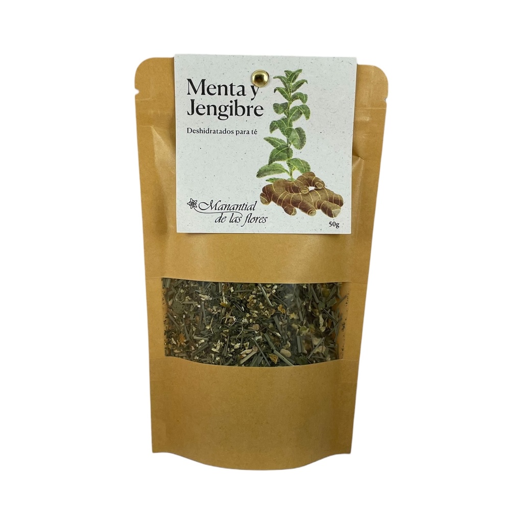 Mezcla de menta y jengibre deshidratados 50gr MANANTIAL DE LAS FLORES