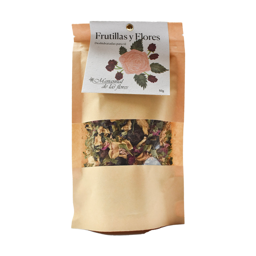 Mezcla de frutillas y flores deshidratadas 50gr MANANTIAL DE LAS FLORES