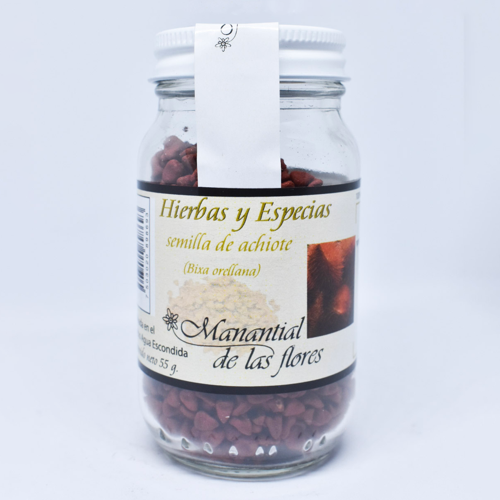 Especias de axiote entero 55gr MANANTIAL DE LAS FLORES