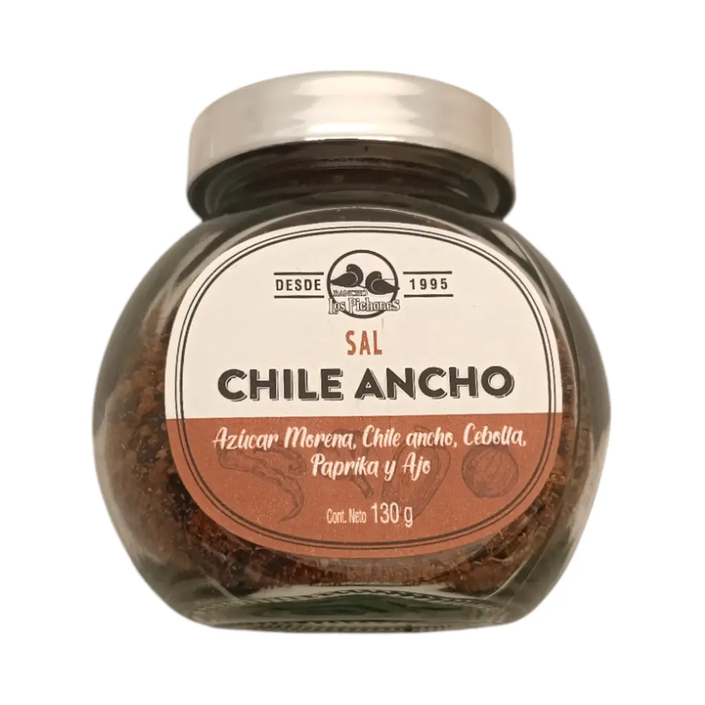 Sal especiada de chile ancho 130gr LOS PICHONES
