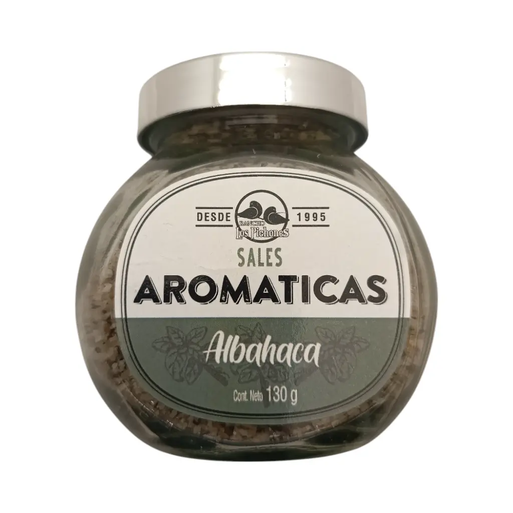 Sal aromática de albahaca 130gr LOS PICHONES