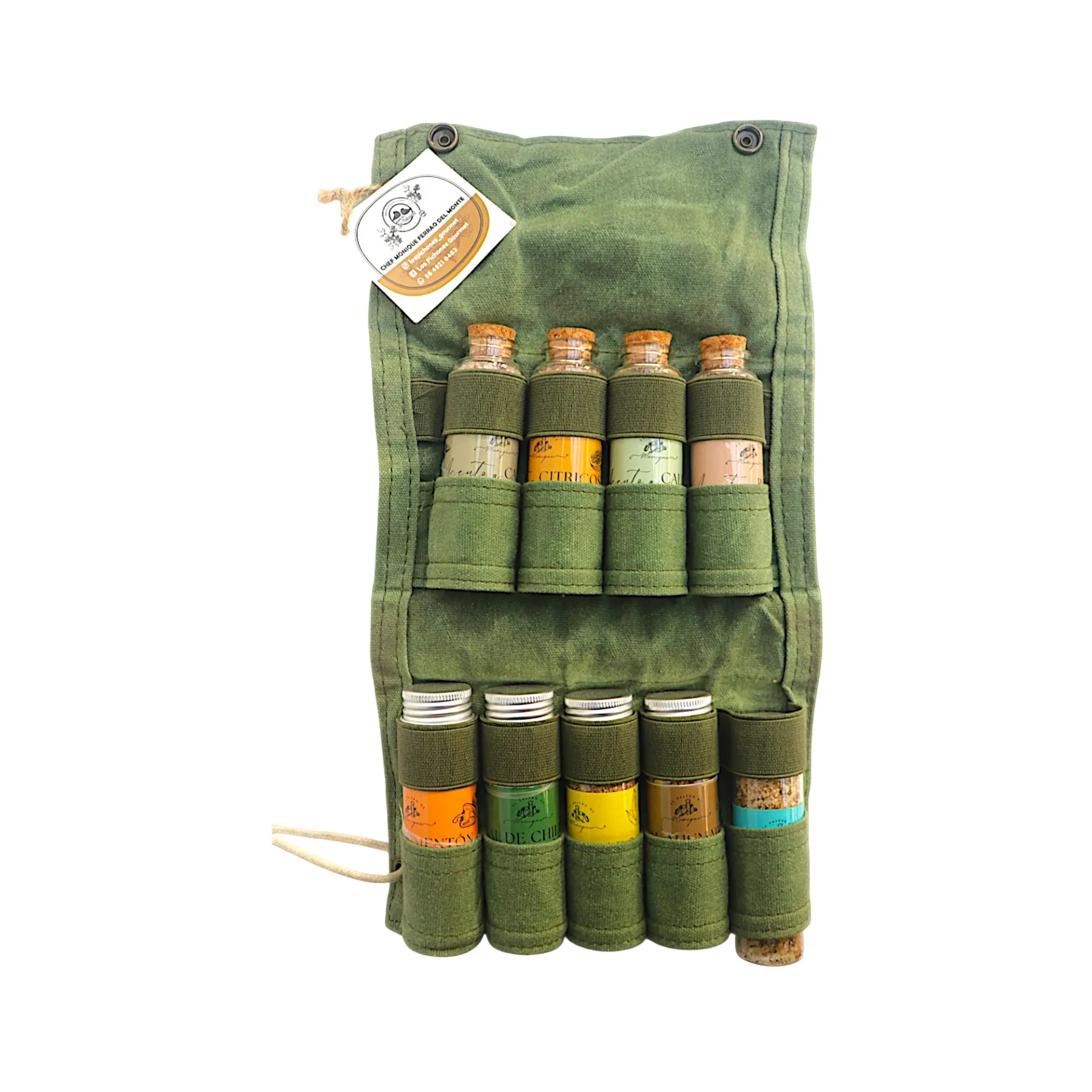 [SGG-K-024] Mochila con cuatro sales para coctelería y cinco sales para cocina 360gr LOS PICHONES