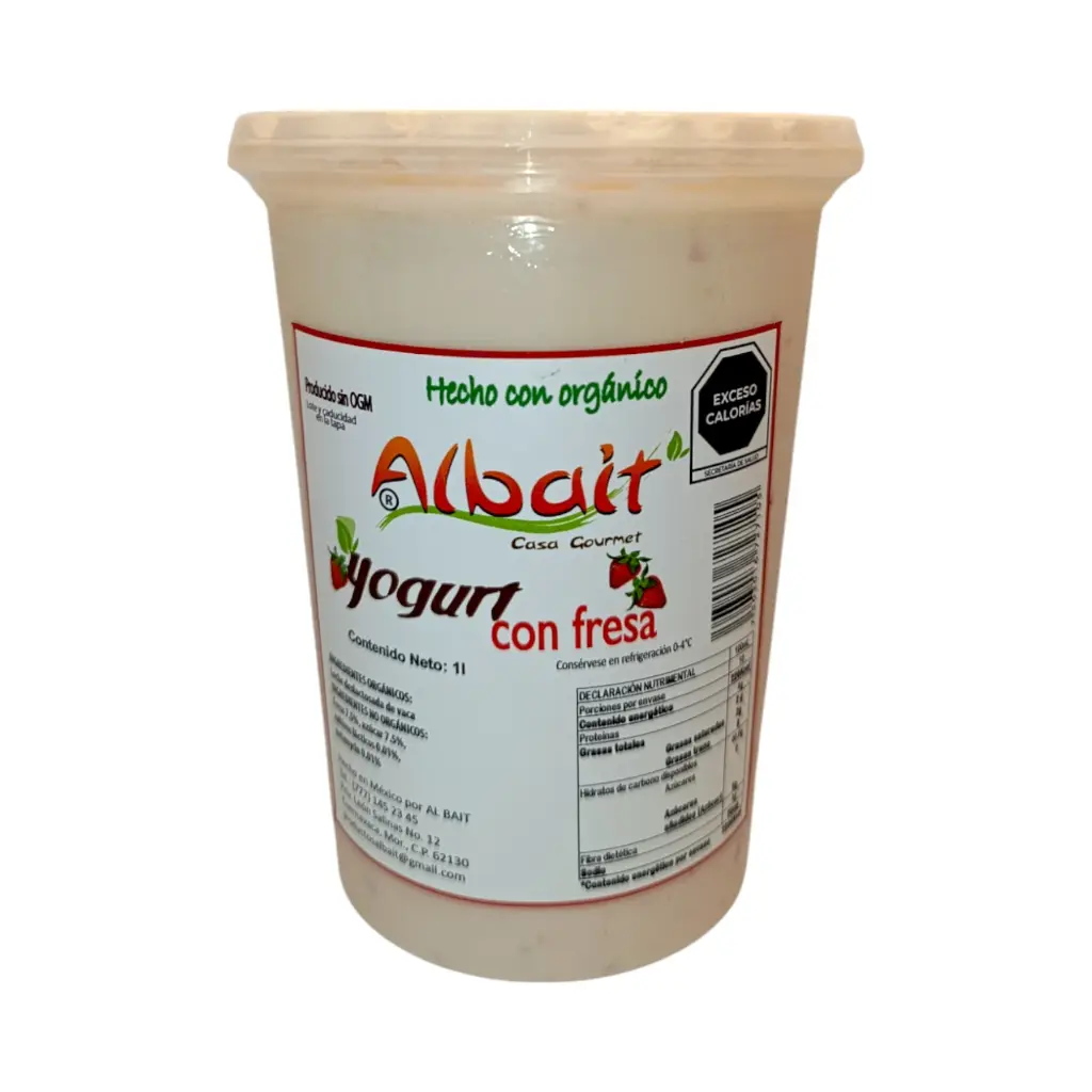 Yoghurt de fresa 1L ALBAIT