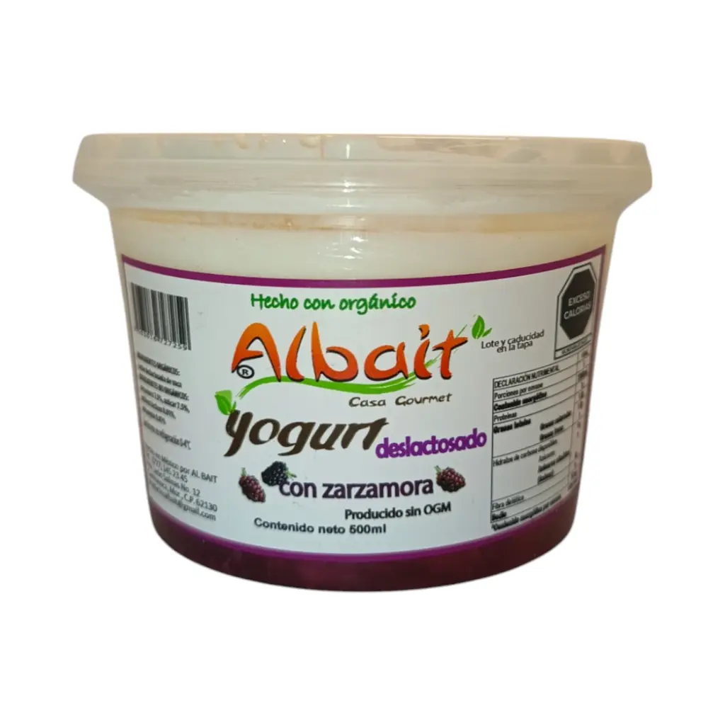 [7503016727259] Yoghurt deslactosado con zarzamora 500ml ALBAIT