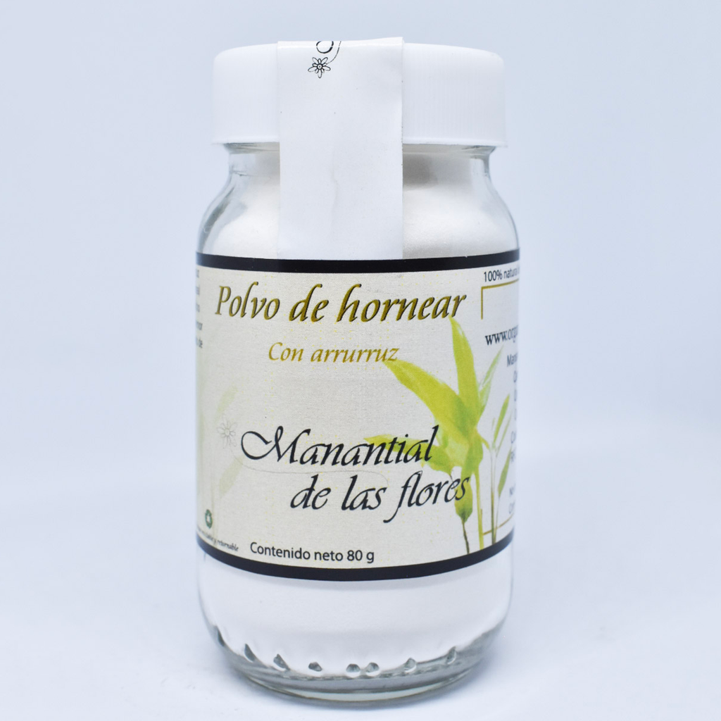 Polvo de hornear con arrurruz 80gr MANANTIAL DE LAS FLORES