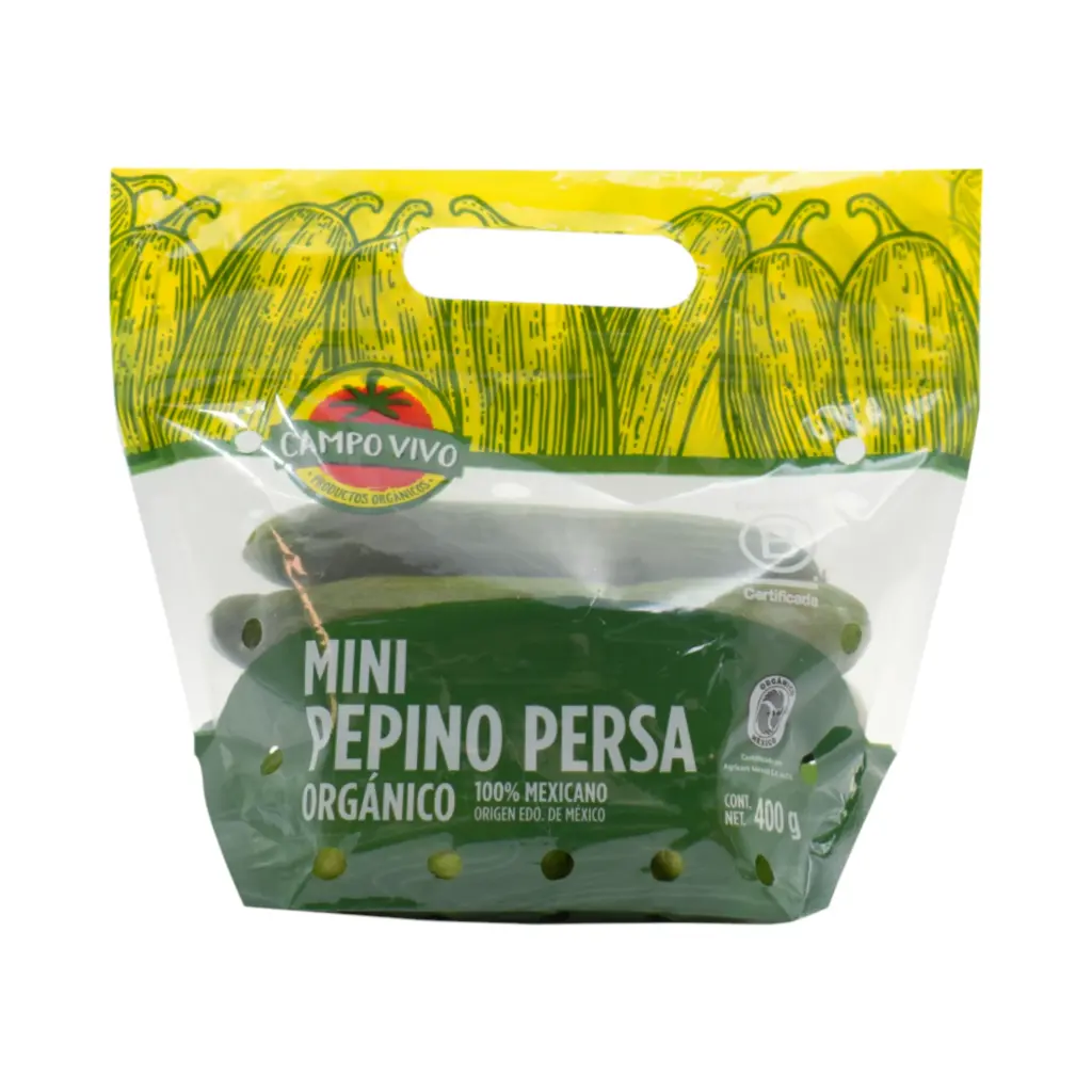 Mini pepino persa orgánico 400gr CAMPO VIVO