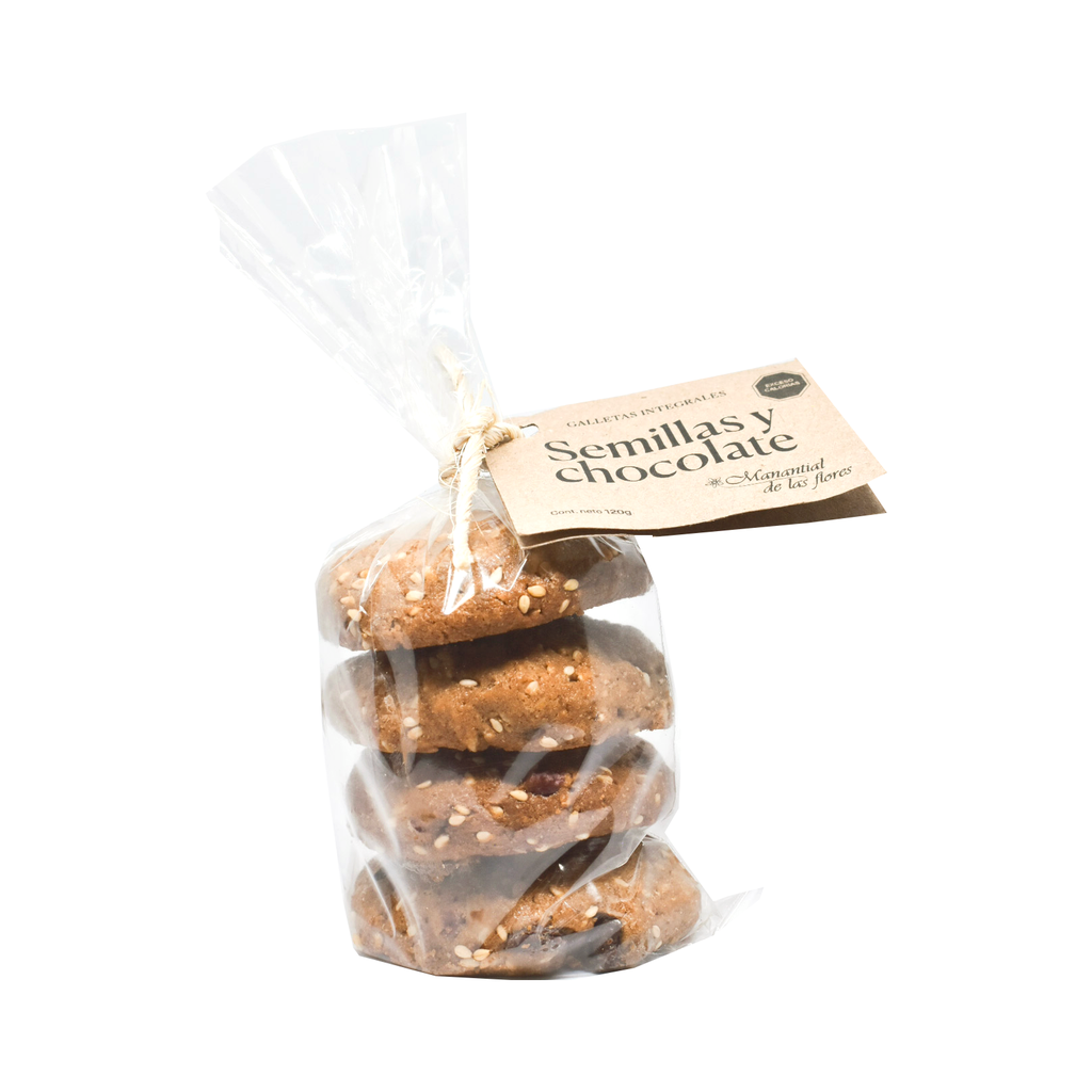 Galletas integrales con semillas y chocolate MANANTIAL DE LAS FLORES