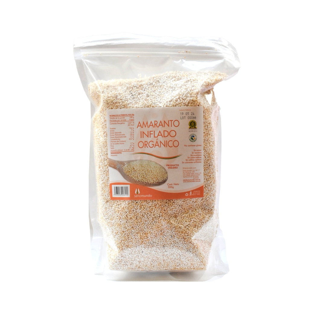 Amaranto inflado orgánico 350gr SANO MUNDO