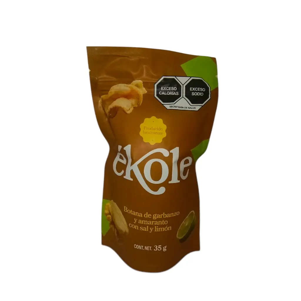 [7503049741062] Botana de garbanzo y amaranto con sal y limón 35gr ÉKOLE