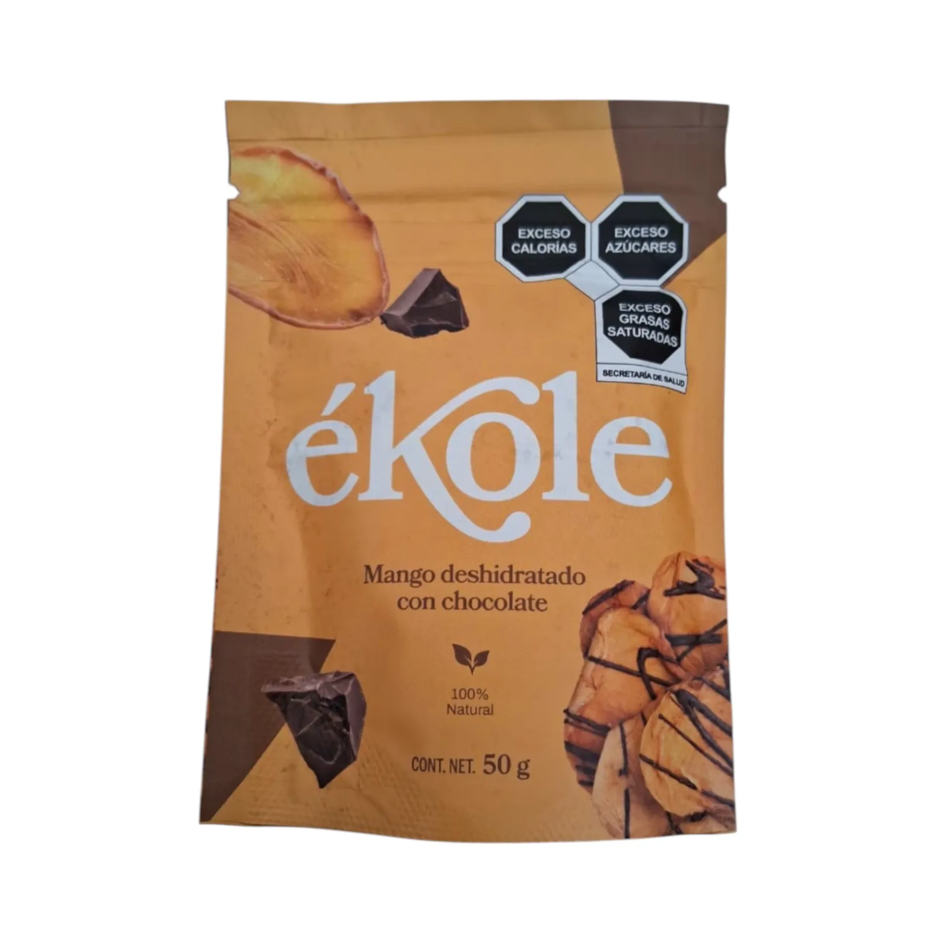 [7503049741048] Mango deshidratado con chocolate 50gr ÉKOLE