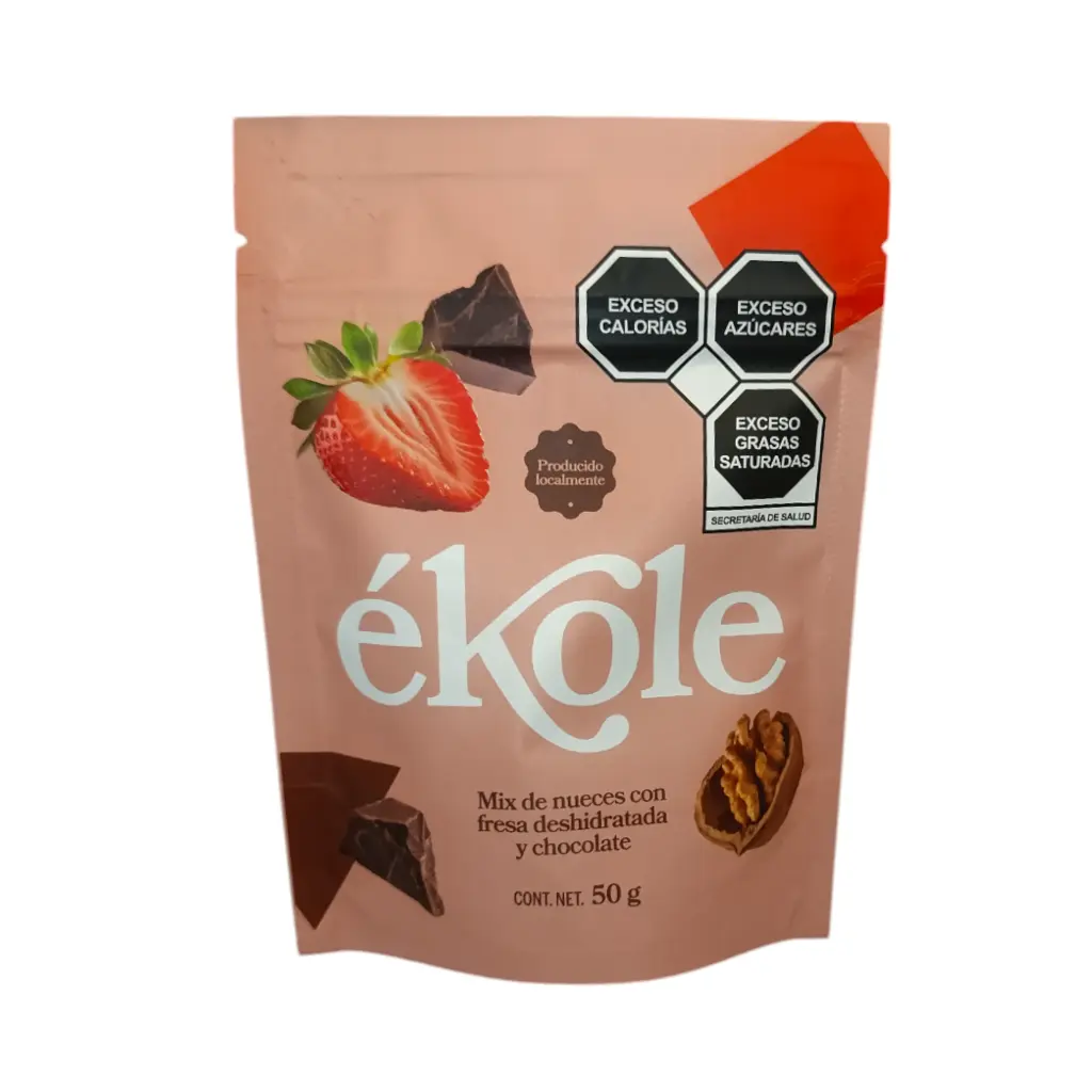 Mix de nueces con fresa deshidratada y chocolate 50gr ÉKOLE