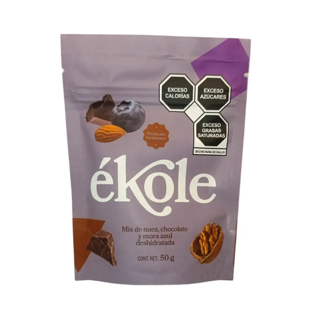 Mix de nuez, chocolate y mora azul deshidratada 50gr ÉKOLE