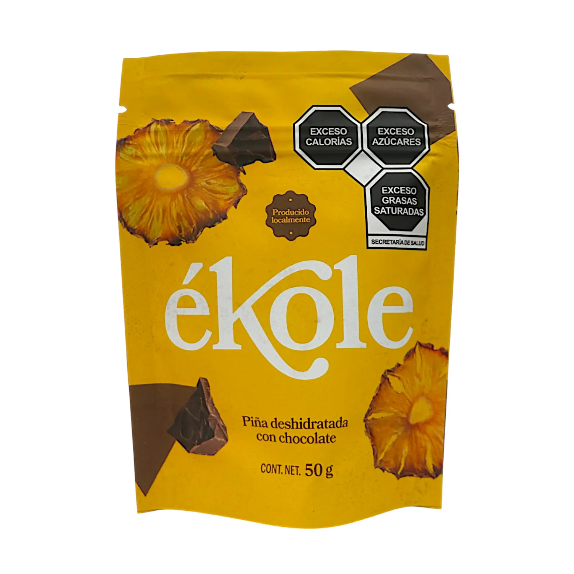 Piña deshidratada con chocolate 50gr ÉKOLE