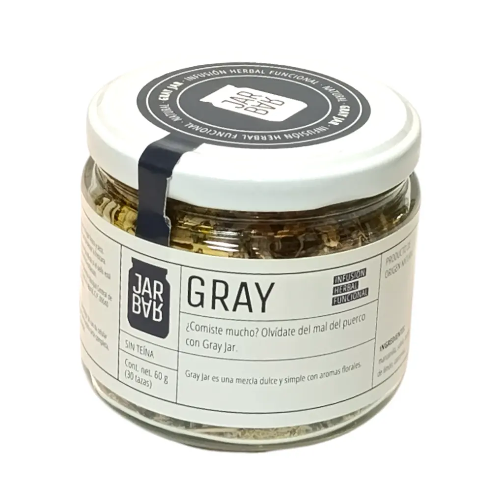 [7500463567544] Infusión herbal digestiva sabor Gray Jar 60gr JARBAR