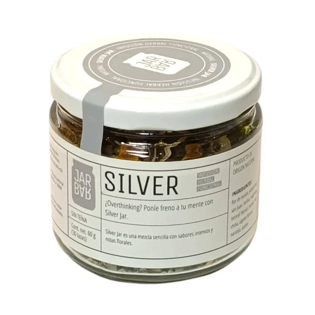 [7503031388022] Infusión herbal para la ansiedad sabor Silver Jar 60gr JARBAR