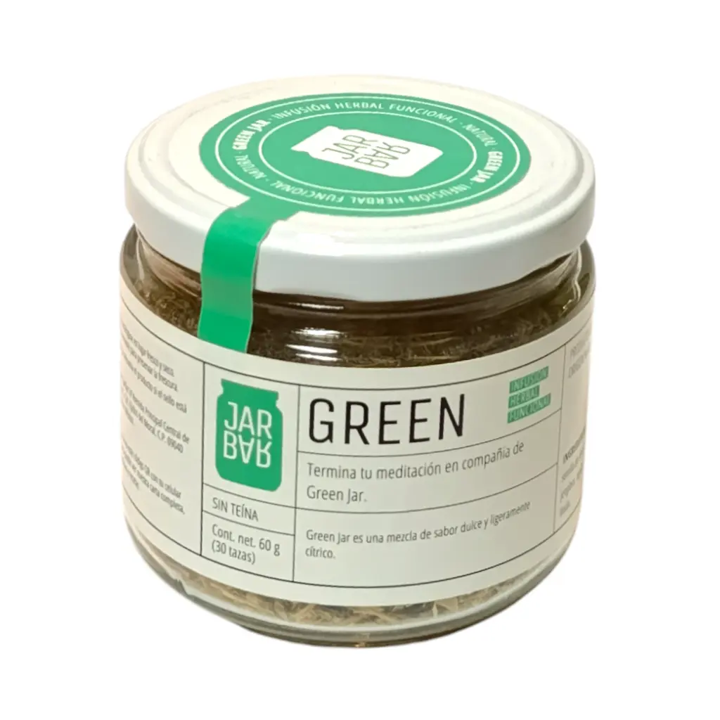 [7503031388039] Infusión herbal para el dolor de cabeza sabor Green Jar 60gr JARBAR