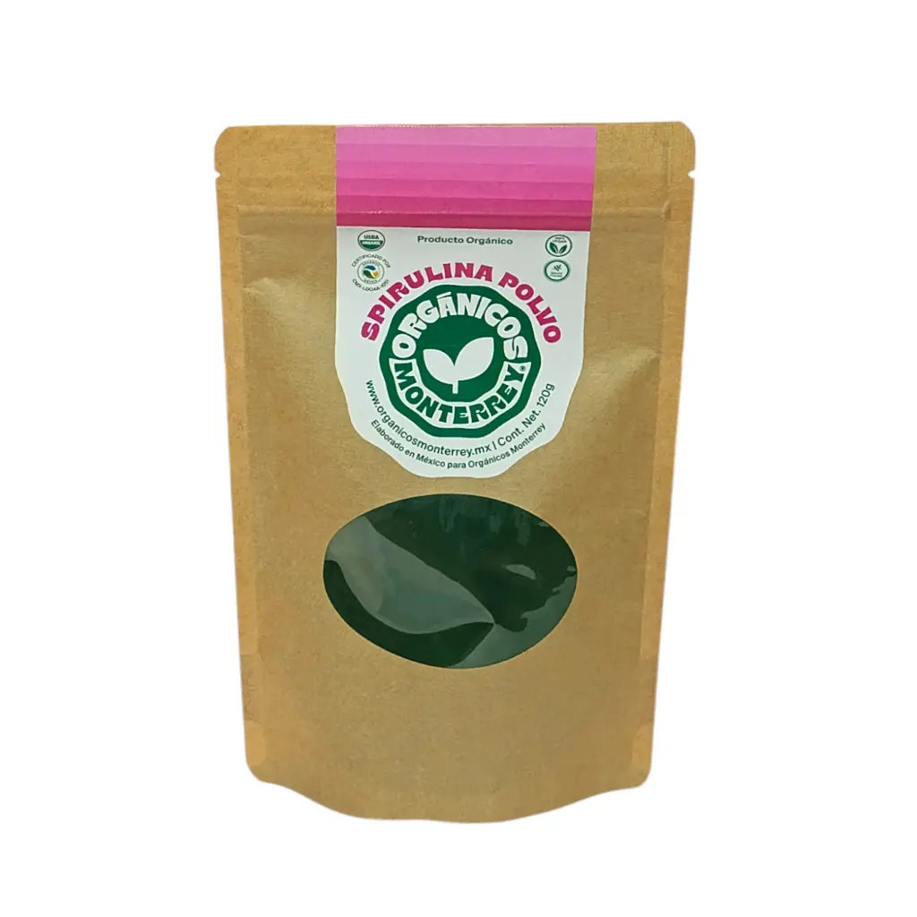 Spirulina orgánica en polvo 120gr ORGÁNICOS MONTERREY