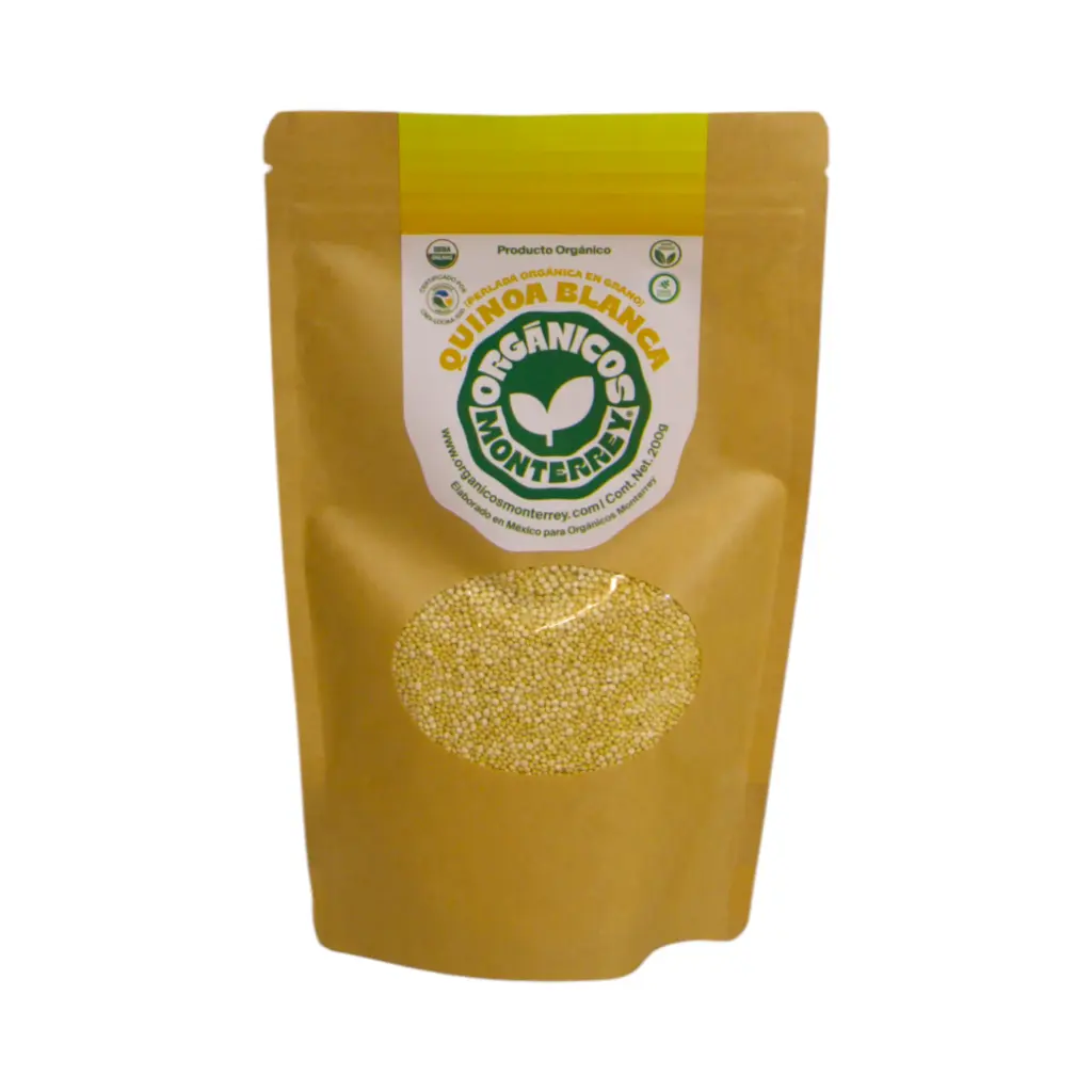 Quinoa blanca orgánica perlada 200gr ORGÁNICOS MONTERREY