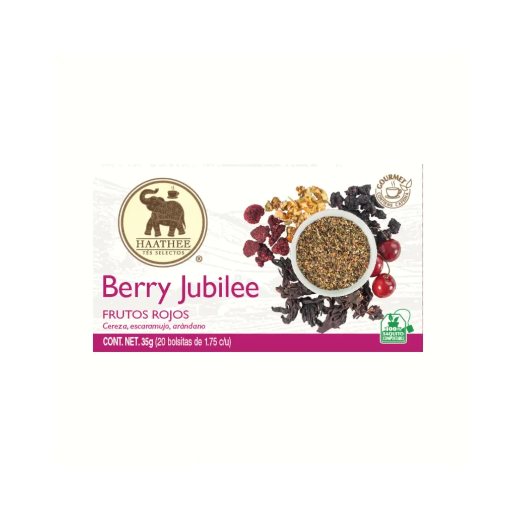 Infusión de frutos rojos sabor Berry Jubilee 35gr HAATHEE