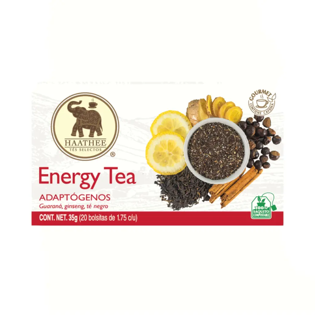 Mezcla de té negro sabor Energy Tea 35gr HAATHEE