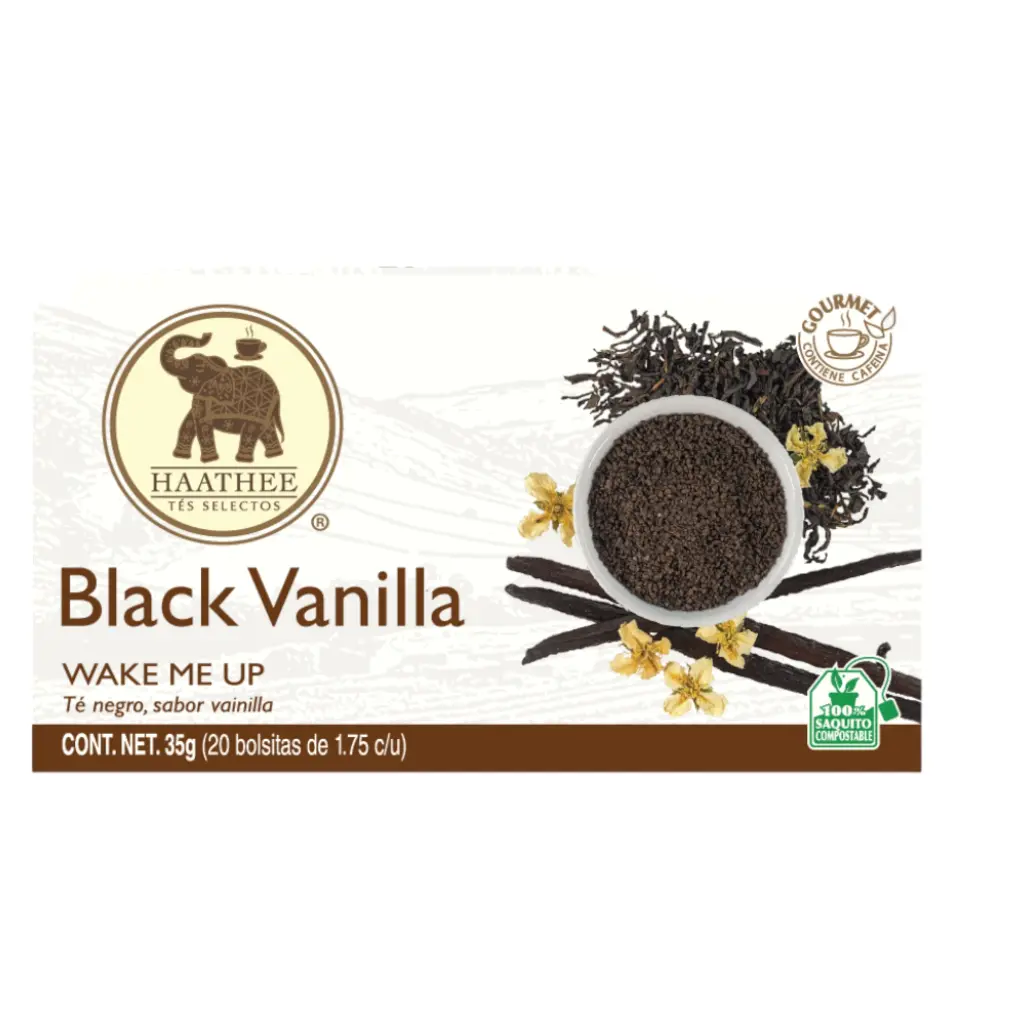 Té negro sabor vainilla Black Vanilla 35gr HAATHEE
