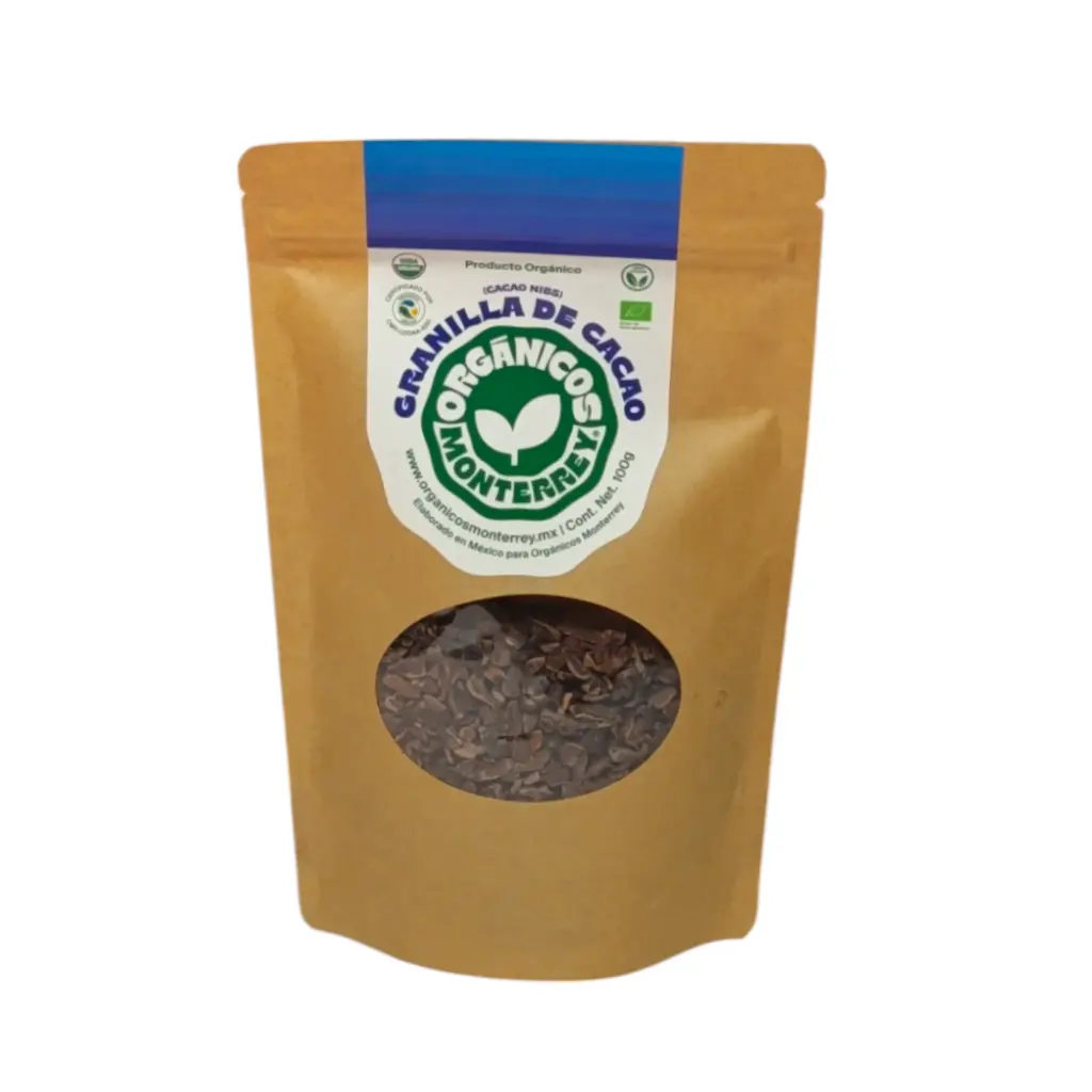 Nibs de cacao orgánico 100gr ORGÁNICOS MONTERREY 