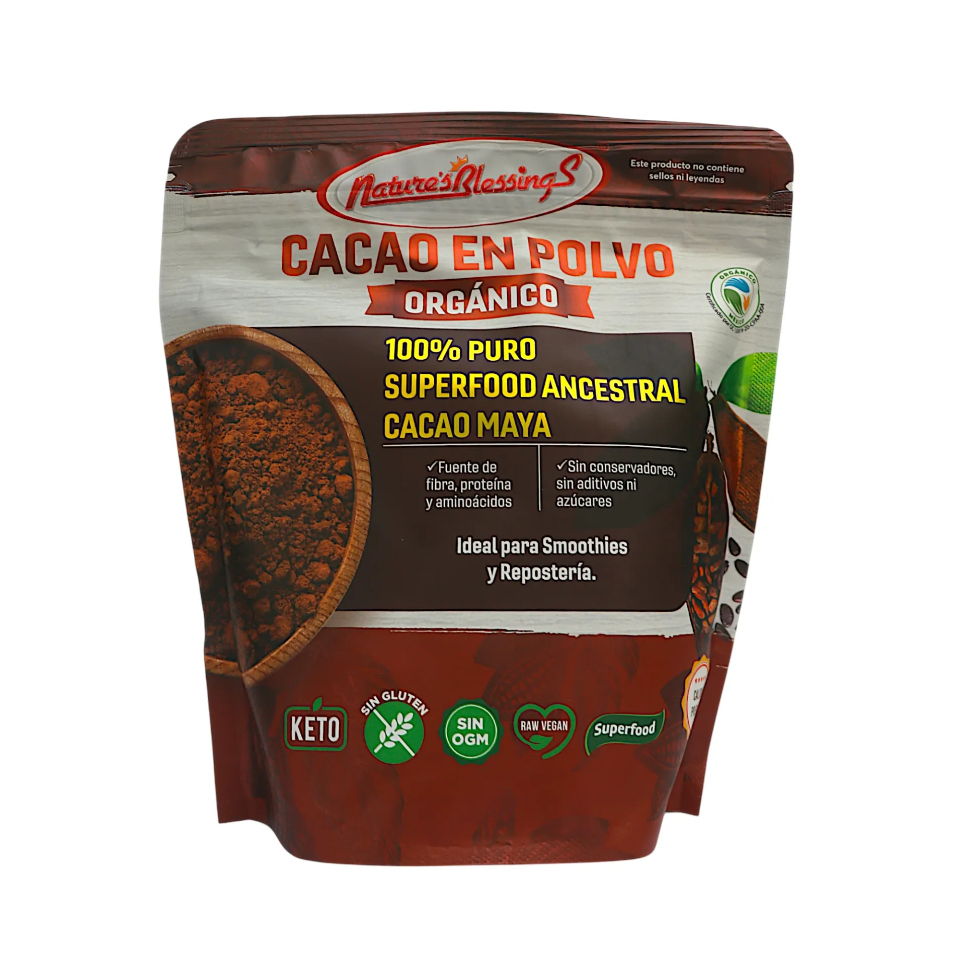 [7503012295226] Cacao en polvo orgánico 350gr NATURE´S BLESSINGS