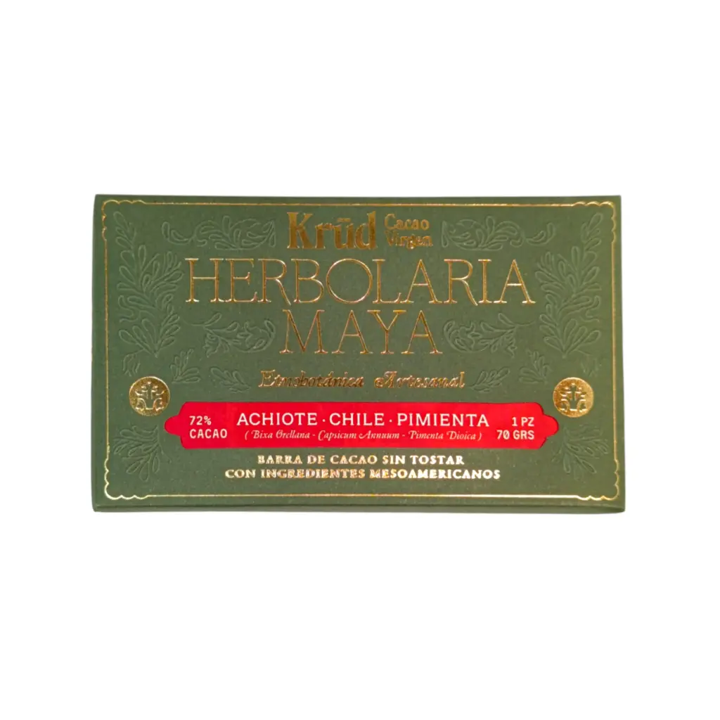 [7503028645282] Barrita de cacao con mezcla de chiles 70gr KRUD