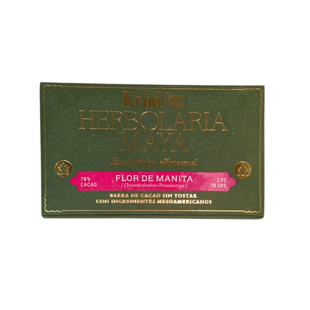[7503028645299] Barrita de cacao con flor de manita 70gr KRUD