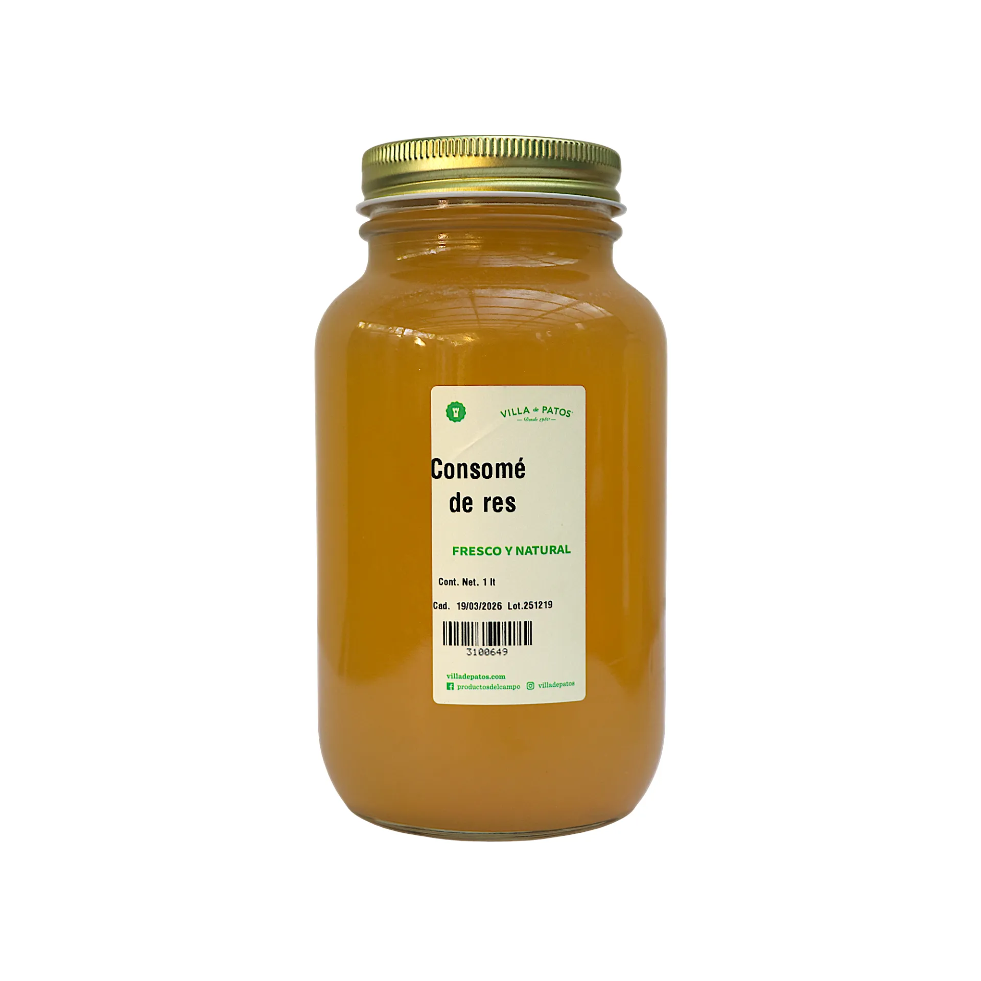[3100649] Consome de res 1L VILLA DE PATOS