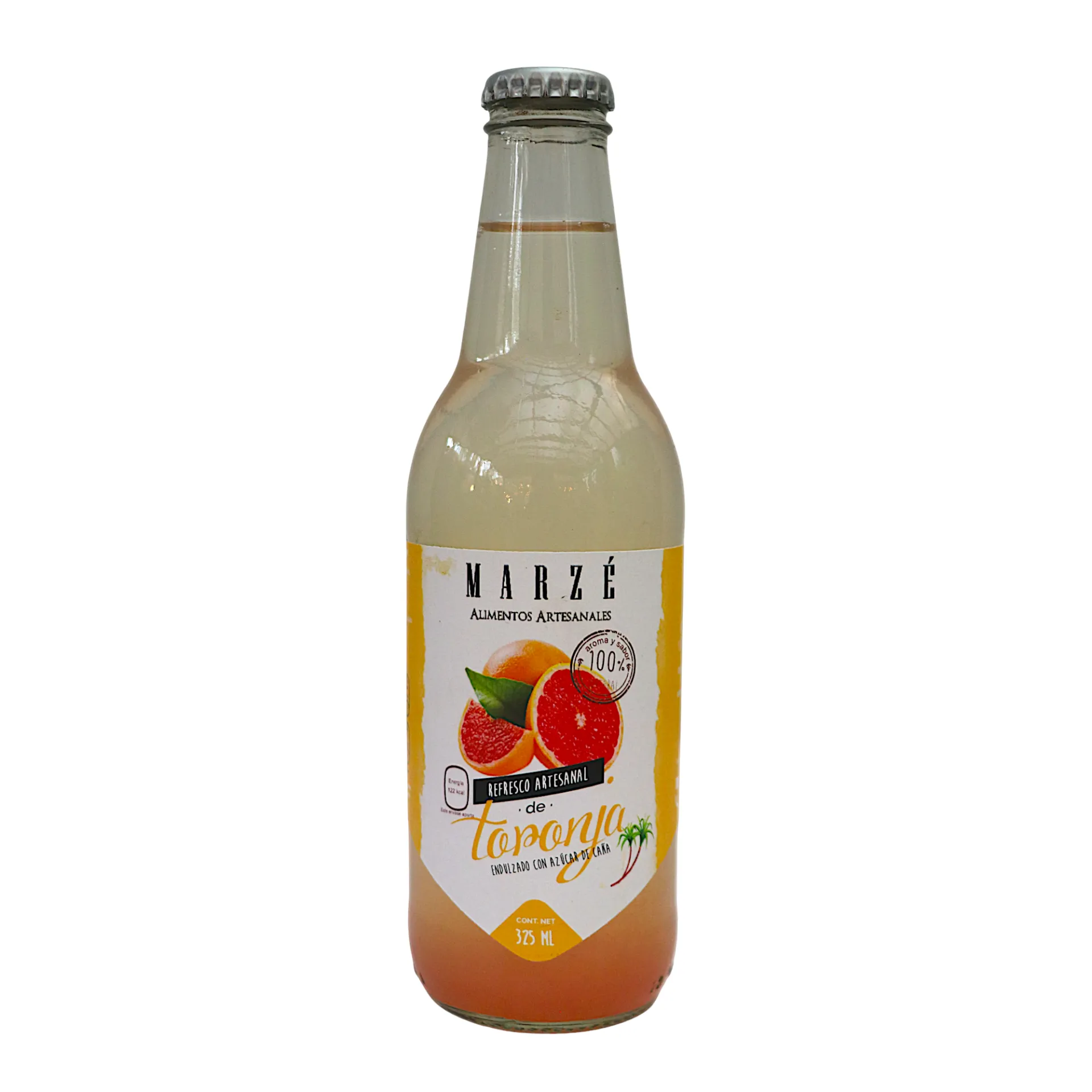 Refresco artesanal de toronja con azúcar 325ml MARZÉ
