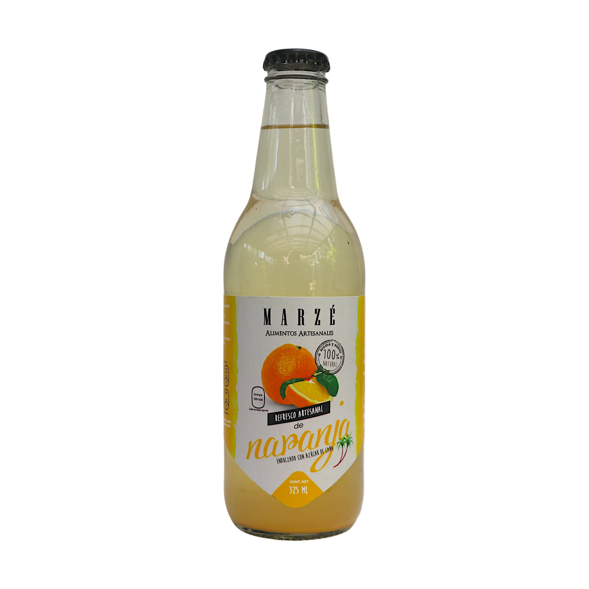 Refresco artesanal de naranja con azúcar 325ml MARZÉ