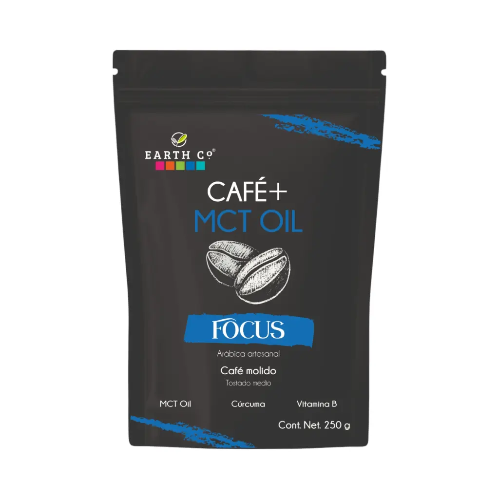 [7503033798447] Café + MCT (Focus) tostado medio 250gr EARTH CO