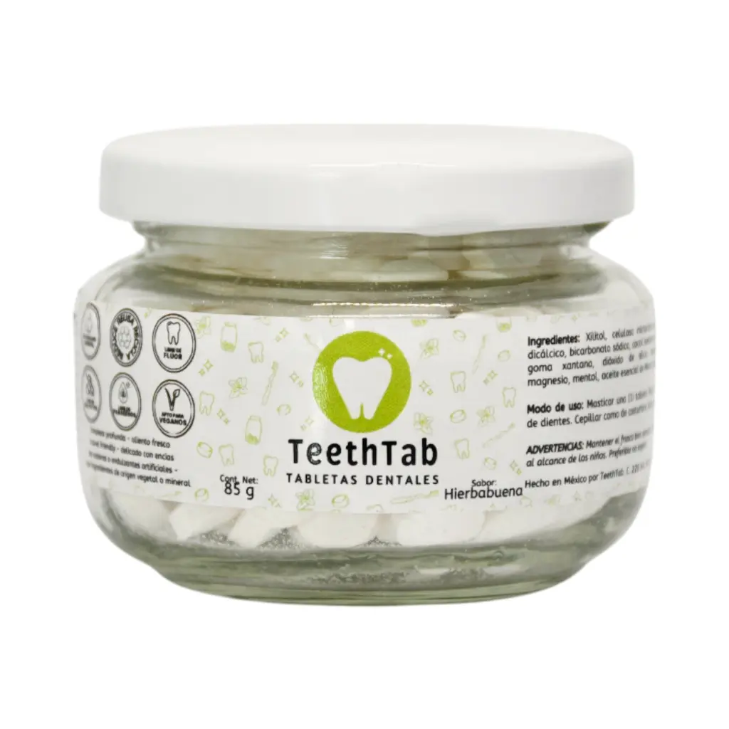 [7500464635747] Pasta dental en tabletas de hierbabuena 85gr TEETHTAB