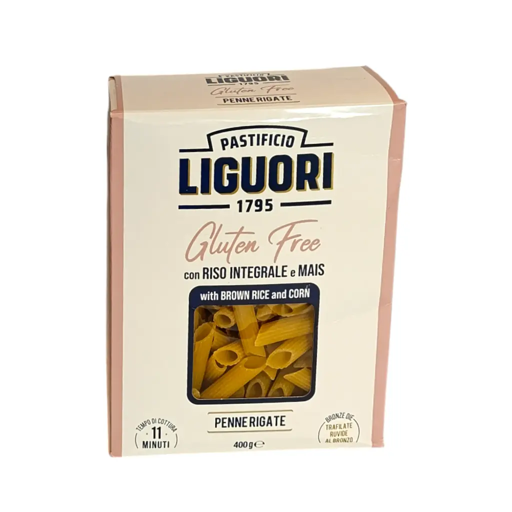 Penne rigate de maíz y arroz integral sin gluten 400gr PASTIFICIO LIGUORI
