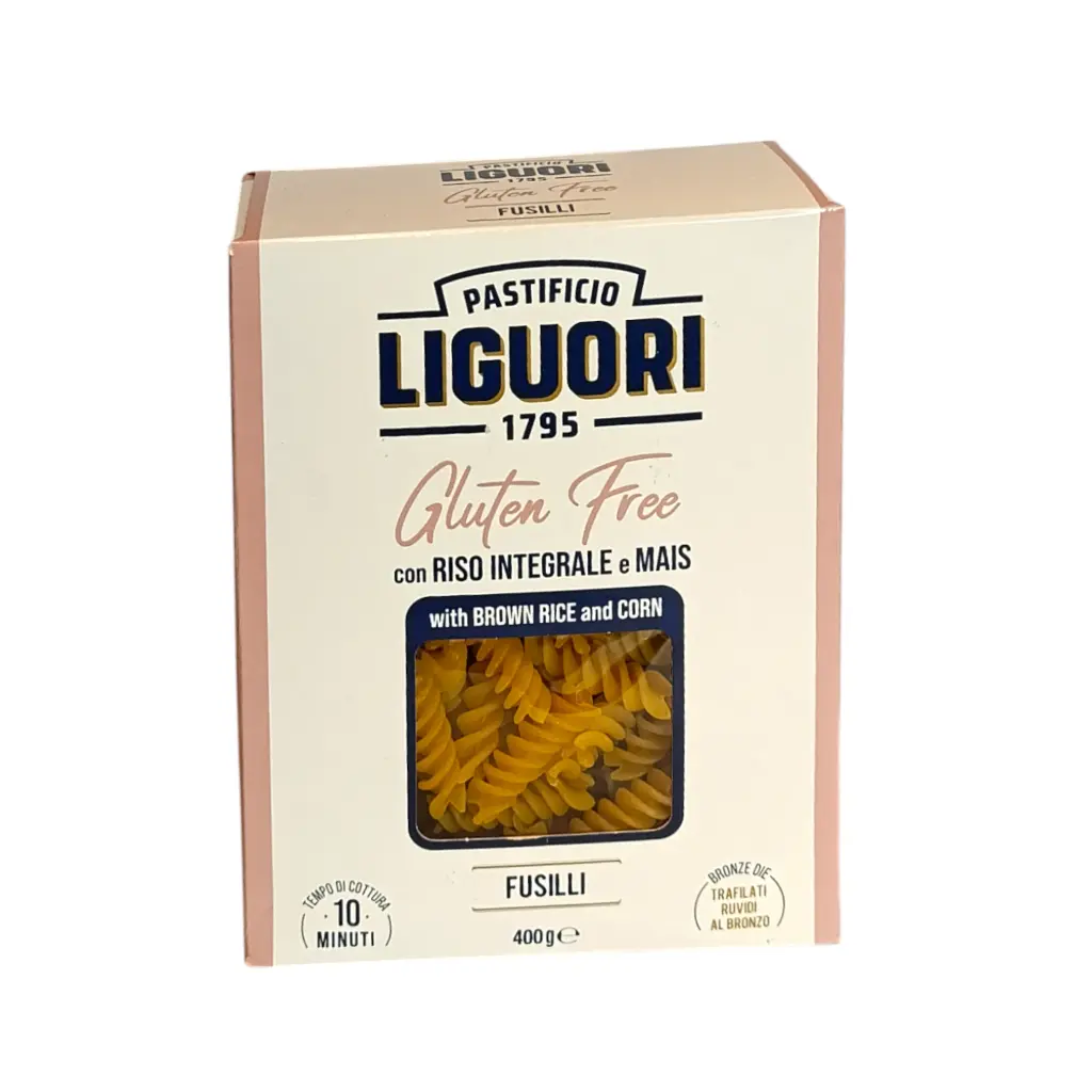 Fusilli de maíz y arroz integral sin gluten 400gr PASTIFICIO LIGUORI
