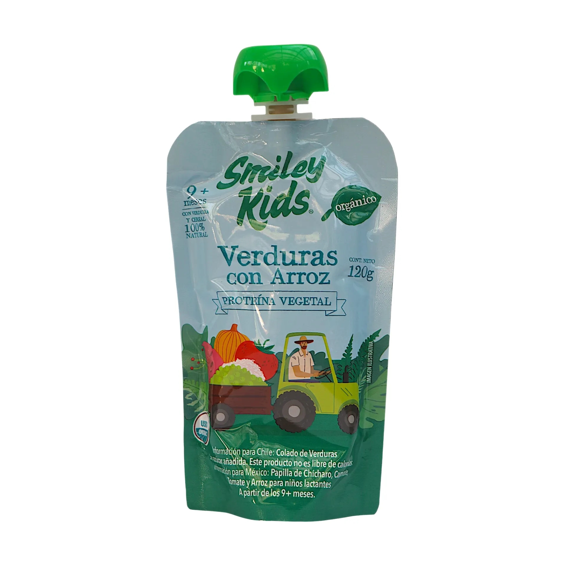 [7804650970668] Papilla orgánica de arroz con verduras 90gr SMILEY KIDS