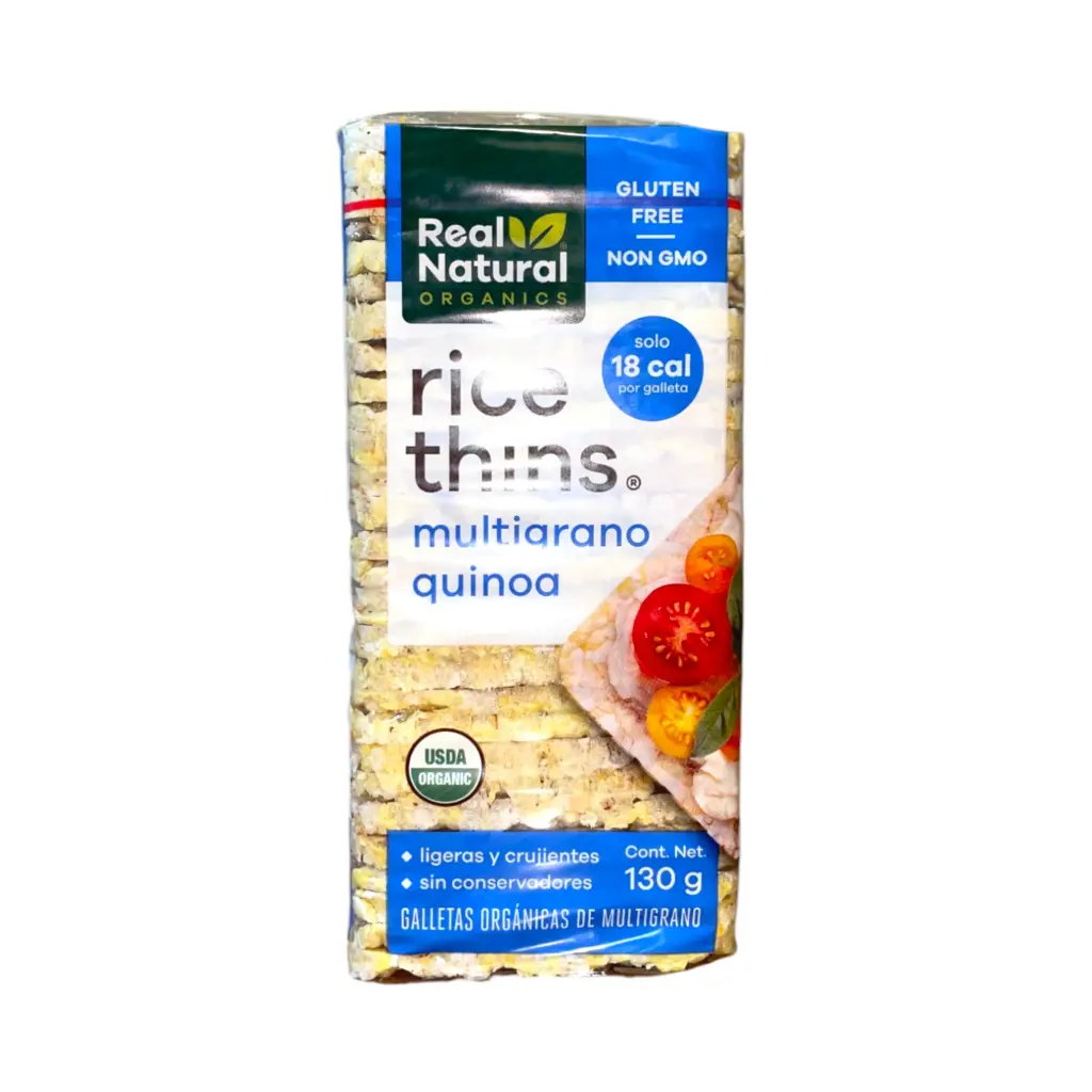 Tortitas orgánicas multigrano y quinoa 140gr REAL NATURAL