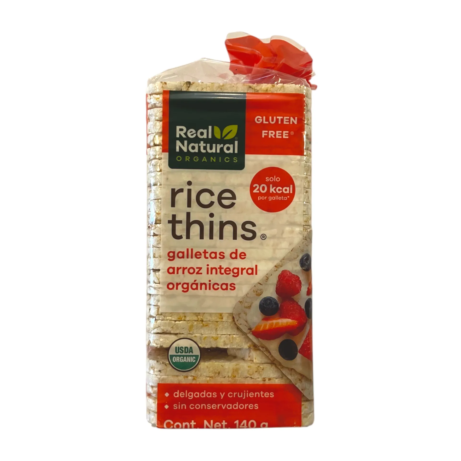 Tortitas orgánicas de arroz integral 140gr REAL NATURAL
